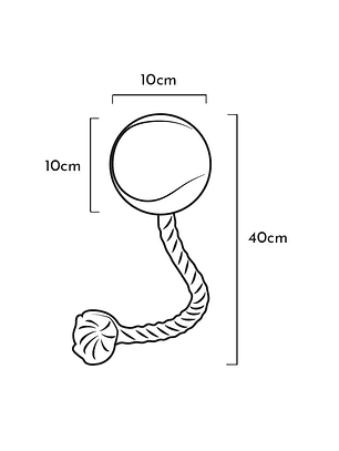 Juguete para perros Retorn Rub Ball Rope XL