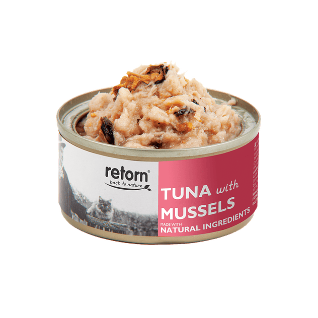 Retorn Latas Gato de Atún con Mejillones 80 g 2