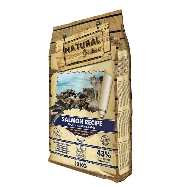 Natural Greatness Receta Salmón Sensitive 10 Kg 1