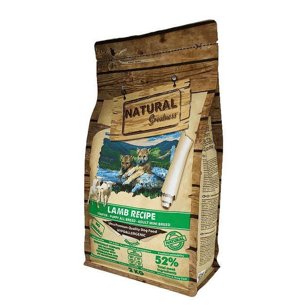 Natural Greatness Sensitive Cordero Puppy - Adult Mini 2 kg 1