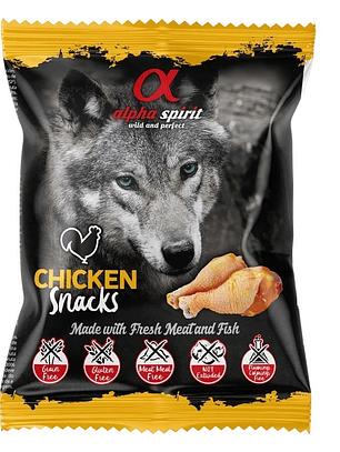 Alpha Spirit Snack de Pollo Perro 50 Gr Bolsa
