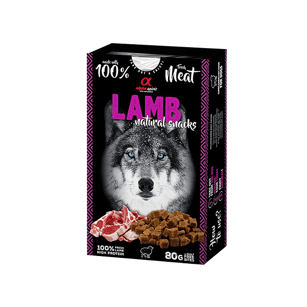 Alpha Spirit Natural Snack Perro Cordero 80 Gr 1
