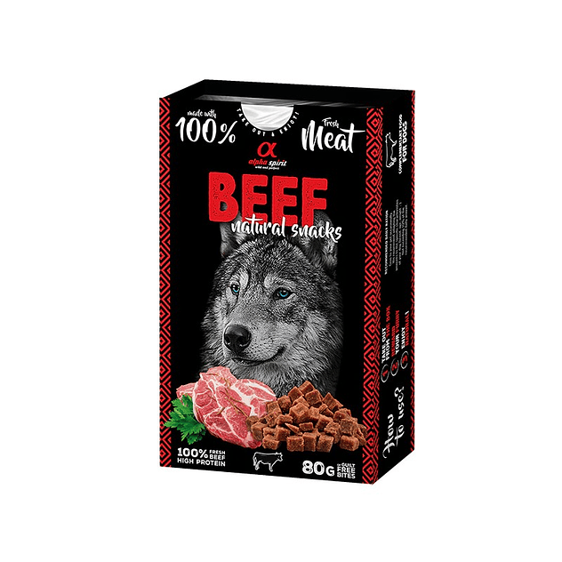 Alpha Spirit Natural Snack Perro Ternera 80 Gr 1