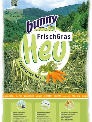 Bunny Heno Fresco con Zanahoria para Roedores