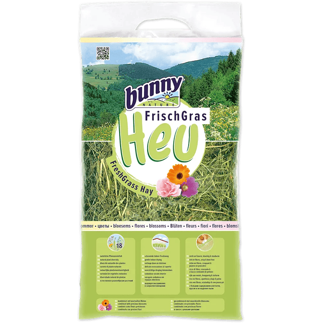 Bunny Heno Fresco con Flores para Roedores 1