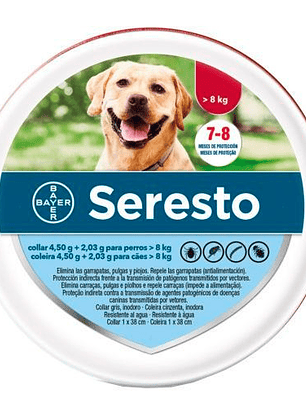 Seresto Collar Bayer perro más de 8kg con lata