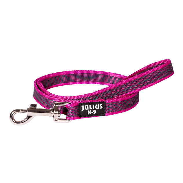 Correa julius k9 color gray con asa rosa 1