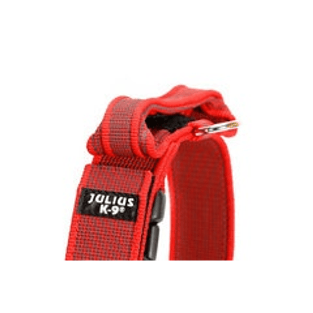 Collar julius k9 color gray con asa 40mm rojo gris 4