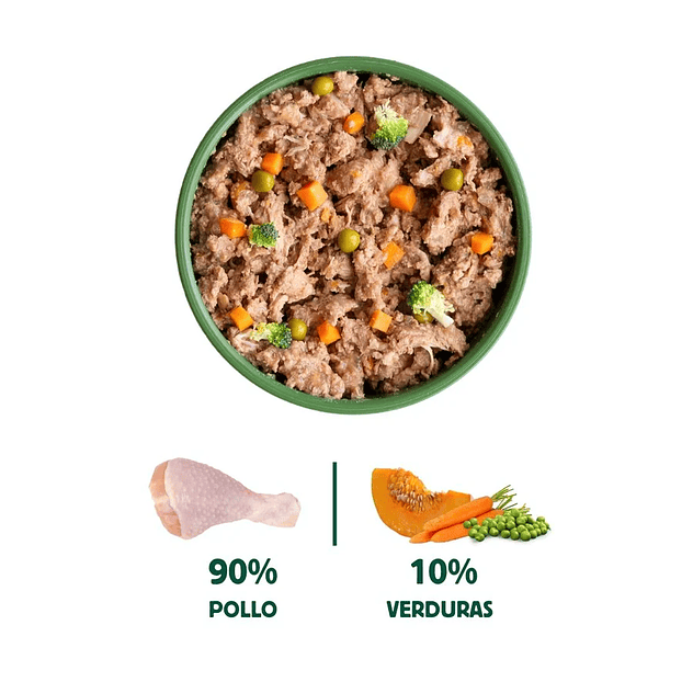 Comida Cocinada de Pollo con verduras para perros 3