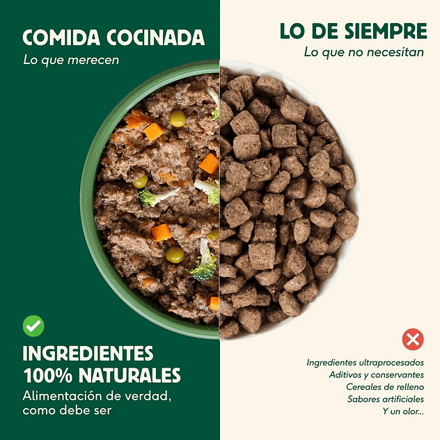 Comida Cocinada de Ternera con verduras para perros 4