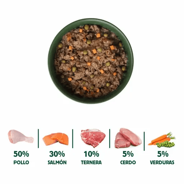 Wild Balance Lata completa Guiso del Pescador con Salmón y Cerdo para Perros 400gr 1