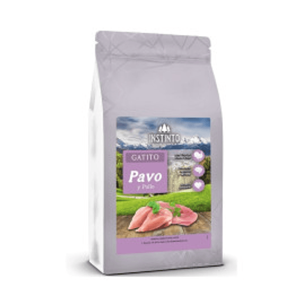 Instinto Pienso Natural Pavo y Pollo Kitten 1