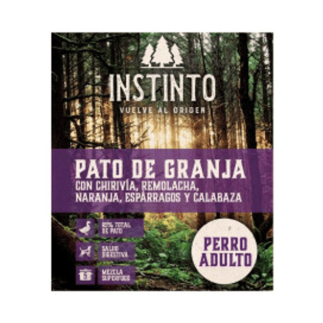 Instinto Pienso Natural Pato de Granja Para Perro 2