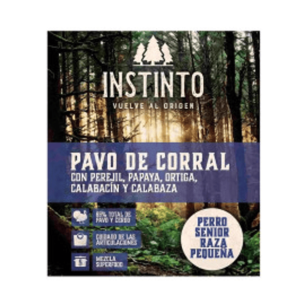 Pienso Instinto con Pavo de Corral para Perro Sénior Mini 3