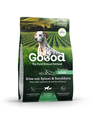 GOOOD Adulto Vegetariano - Guisantes con espinacas y espino amarillo