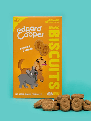 Edgar & Cooper Galletas de Plátano y Crema de Cacahuete 400 Gr