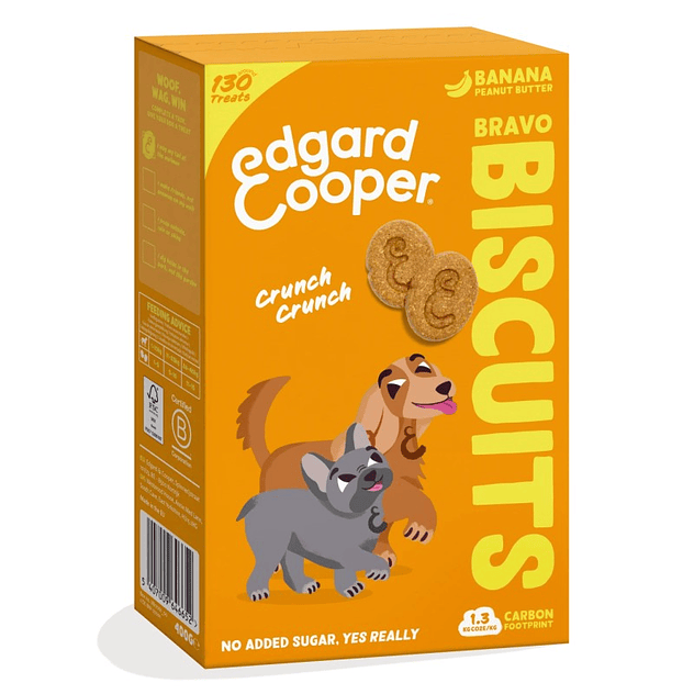 Edgar & Cooper Galletas de Plátano y Crema de Cacahuete 400 Gr 1