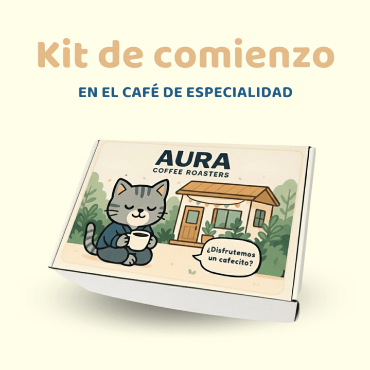 Kit de comienzo en el café de especialidad, 2 Cafés de especialidad + Prensa Francesa y extras de regalo 1
