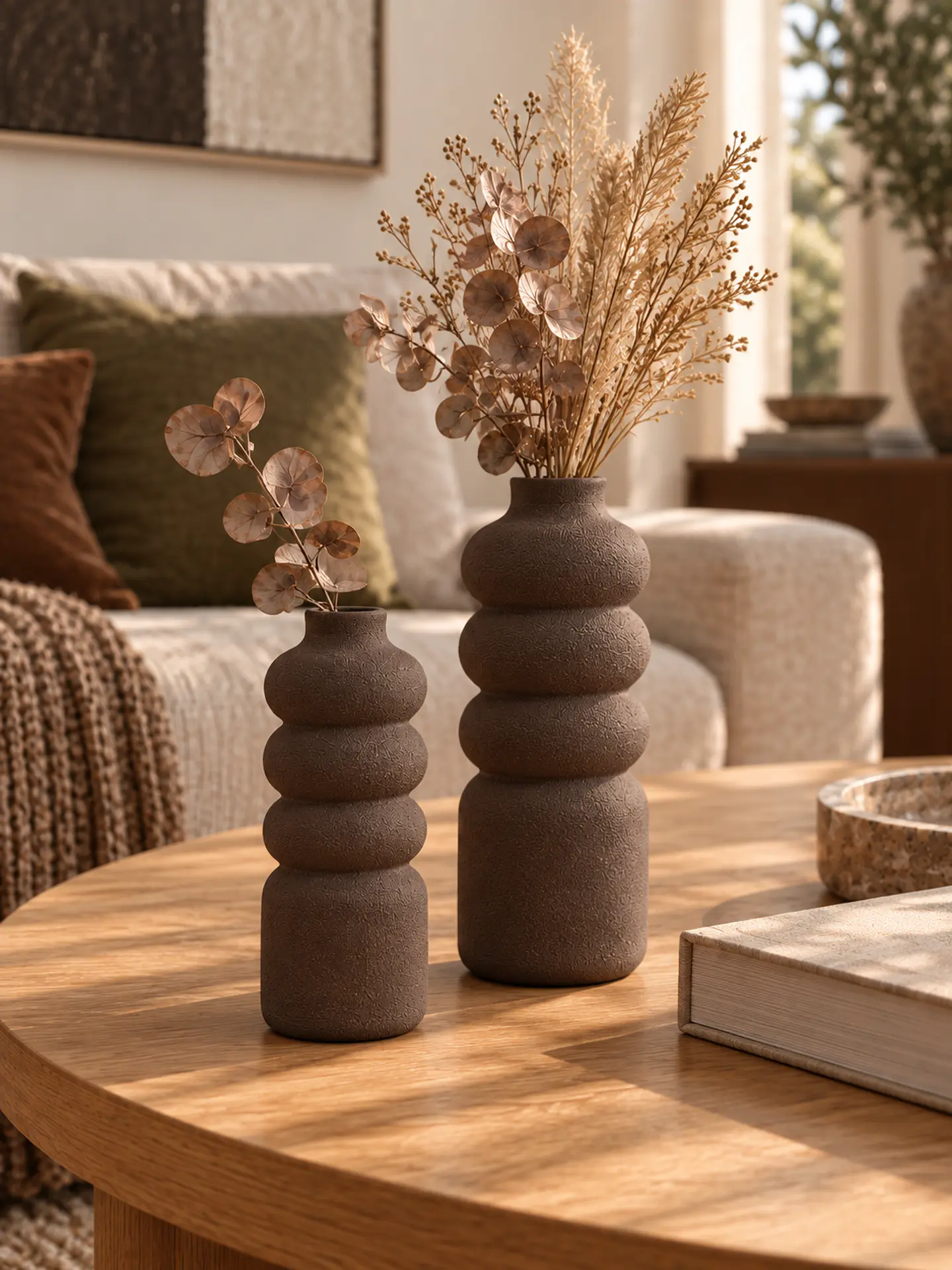 Vasos decorativos texturizados 1