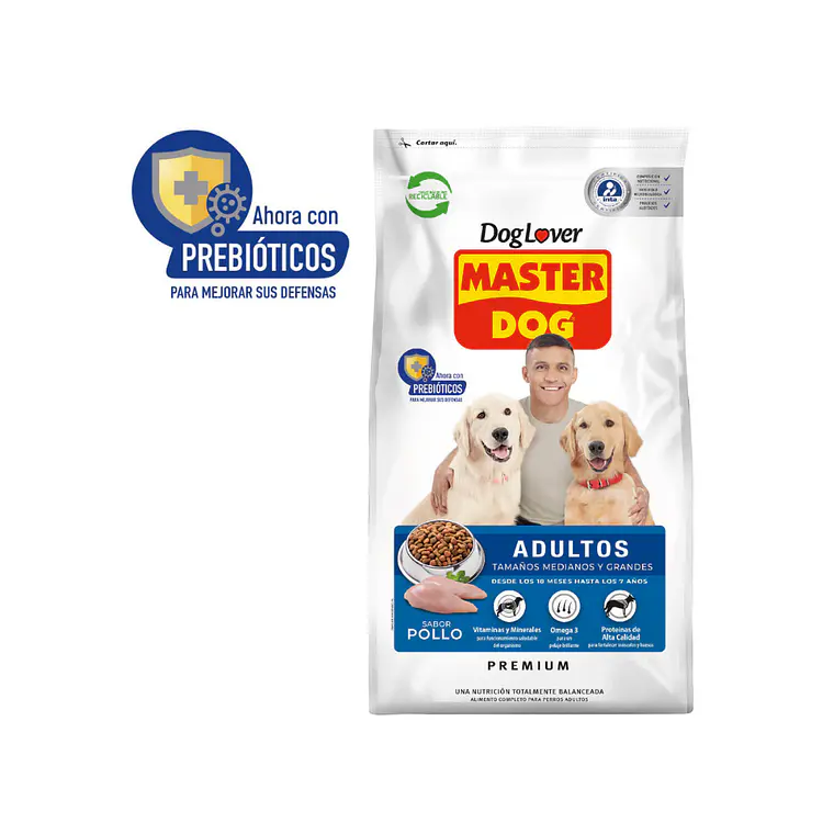 Alimento Master Dog Perro Adulto Sabor Pollo - 18kg 1