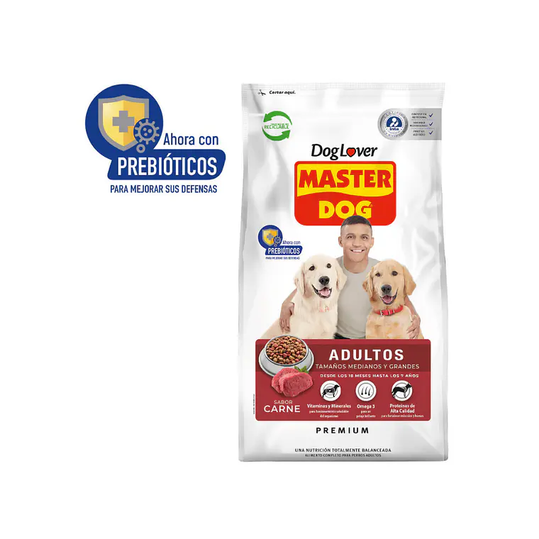 Alimento Master Dog Perro Adulto Sabor Carne - 18kg 1