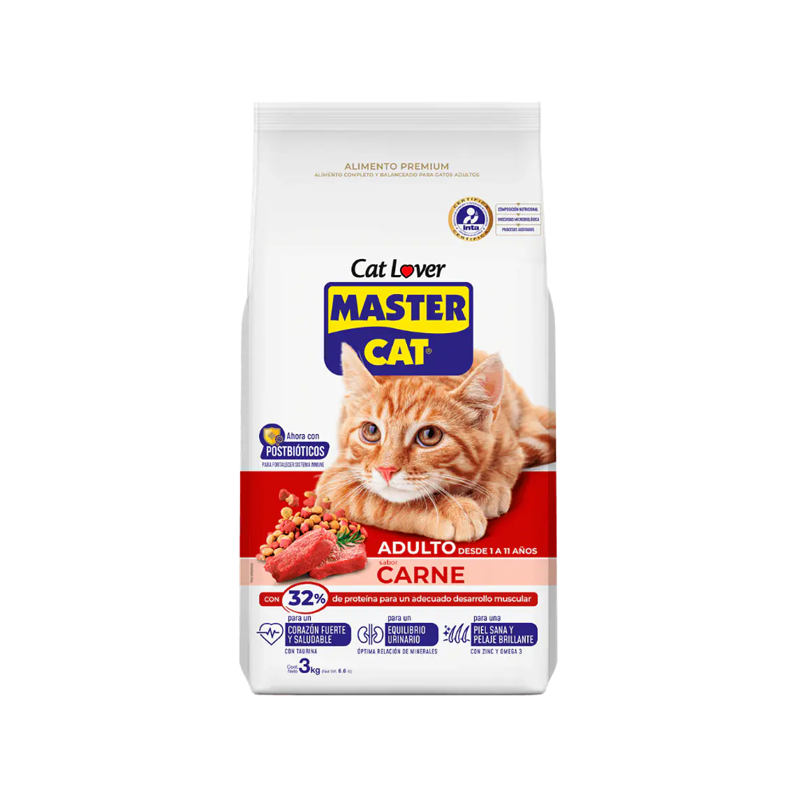 Alimento Master Cat Gato Adulto Sabor Carne - 20kg 1