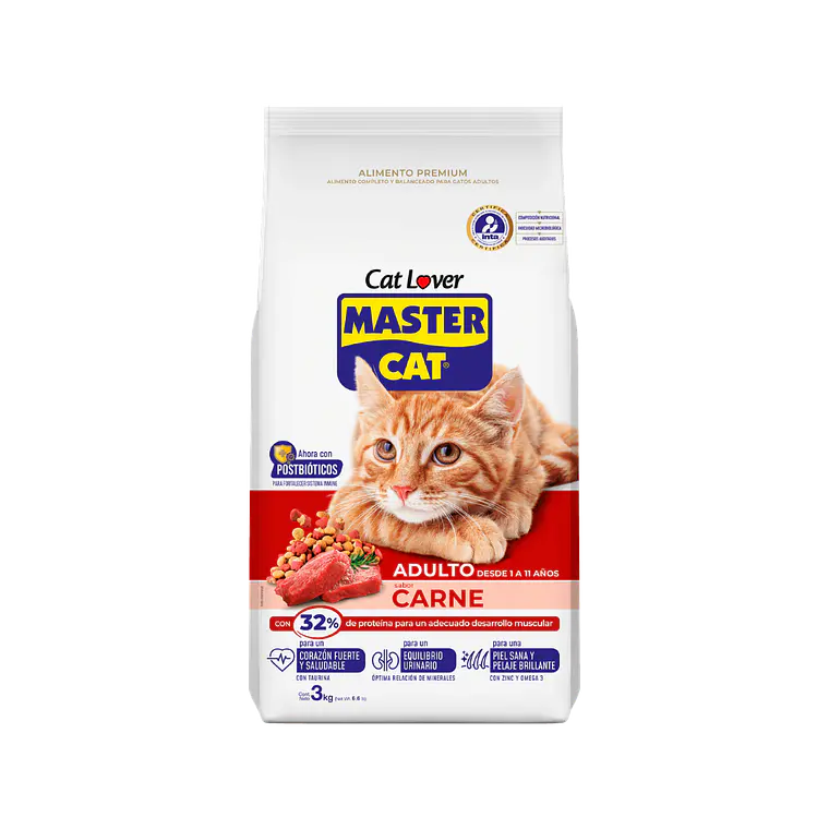 Alimento Master Cat Gato Adulto Sabor Carne - 20kg 1