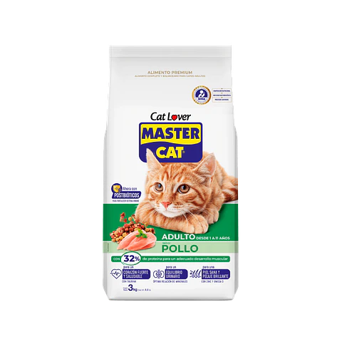 Alimento Master Cat Gato Adulto Sabor Pollo - 20kg