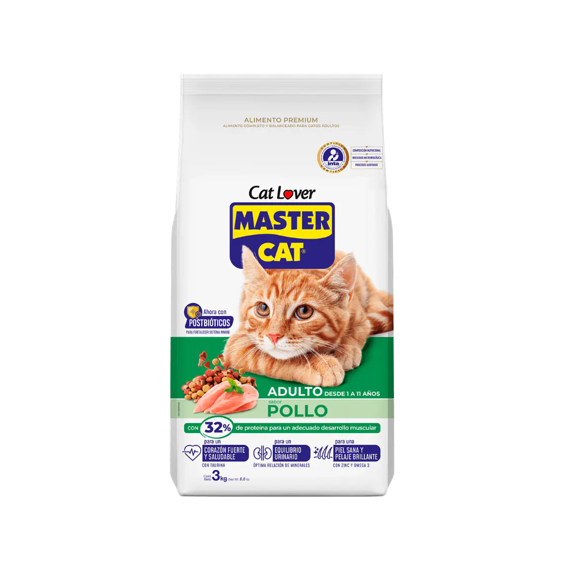 Alimento Master Cat Gato Adulto Sabor Pollo - 20kg 1