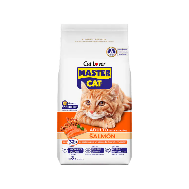 Alimento Master Cat Gato Adulto Sabor Salmon - 20kg 1