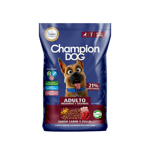 Alimento Champion Dog Perro Adulto Mediano Grande - 18kg