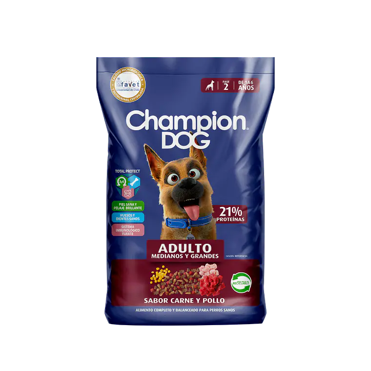 Alimento Champion Dog Perro Adulto Mediano Grande - 18kg 1