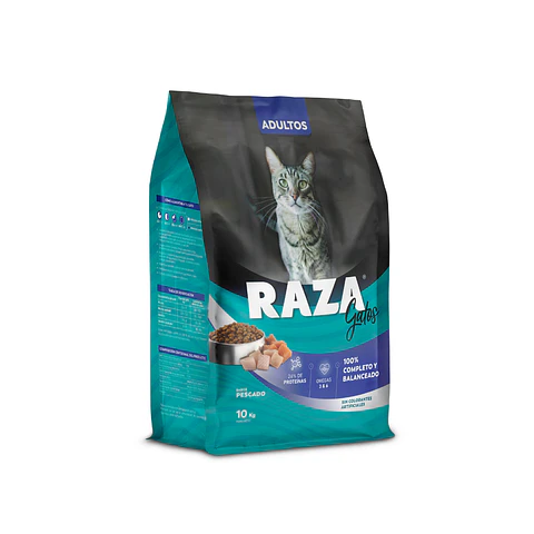 Alimento Raza Gato Adulto Sabor Pescado - 10kg