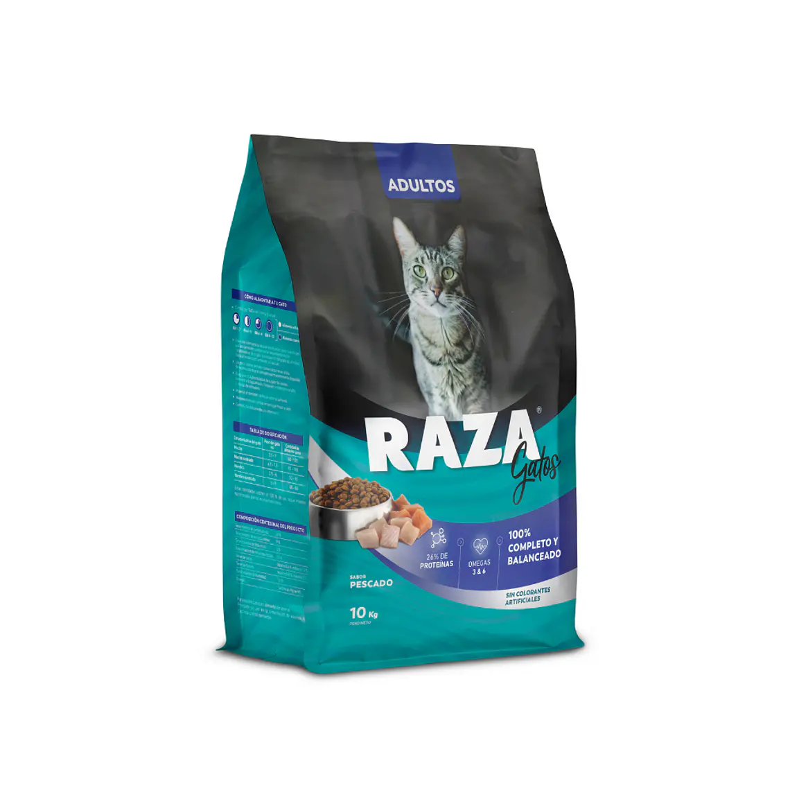 Alimento Raza Gato Adulto Sabor Pescado - 10kg 1