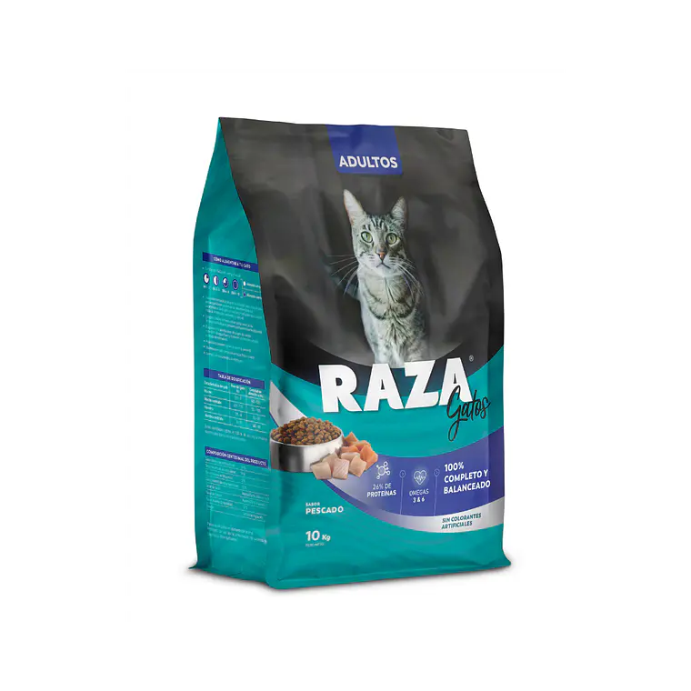 Alimento Raza Gato Adulto Sabor Pescado - 10kg 1