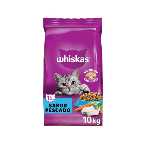 Alimento Whiskas Gato Adulto Sabor Pescado - 10kg