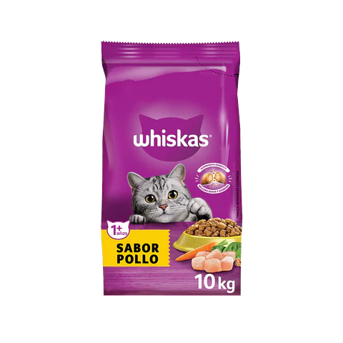 Alimento Whiskas Gato Adulto Sabor Pollo - 10kg