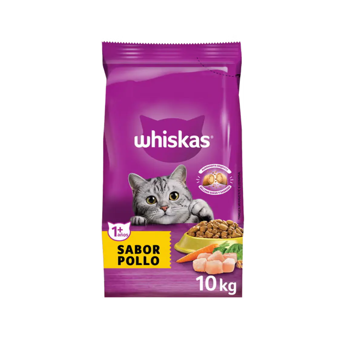 Alimento Whiskas Gato Adulto Sabor Pollo - 10kg 1