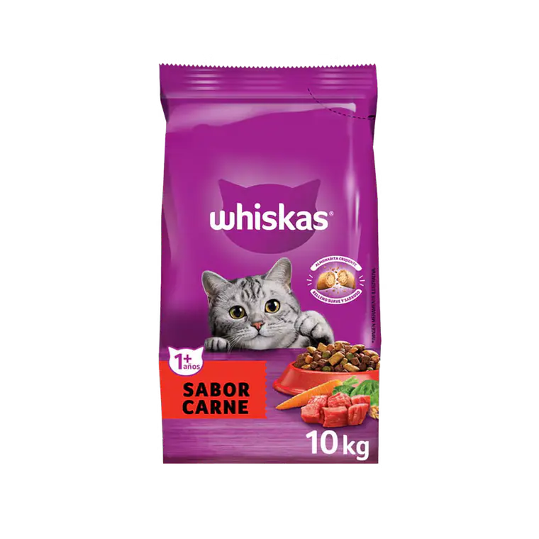 Alimento Whiskas Gato Adulto Sabor Carne - 10kg 1