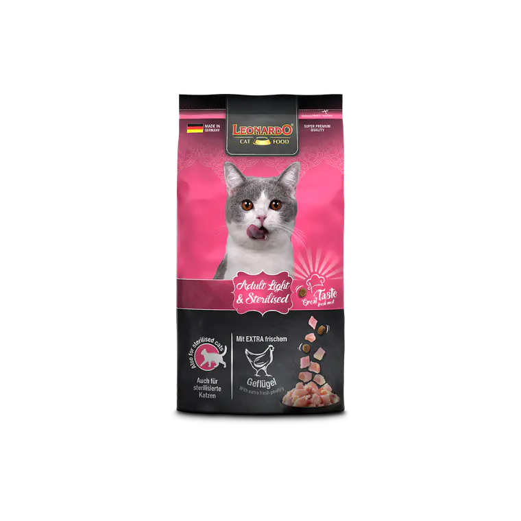 Alimento Leonardo Gato Adulto Light y Sterilised - 1.8kg 1