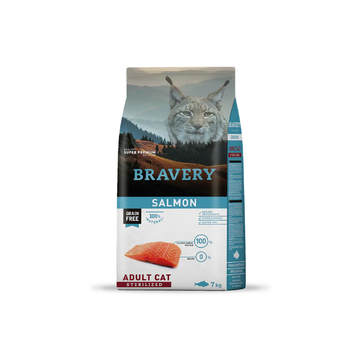 Alimento Bravery Gato Sterilized Salmon - 7kg 1