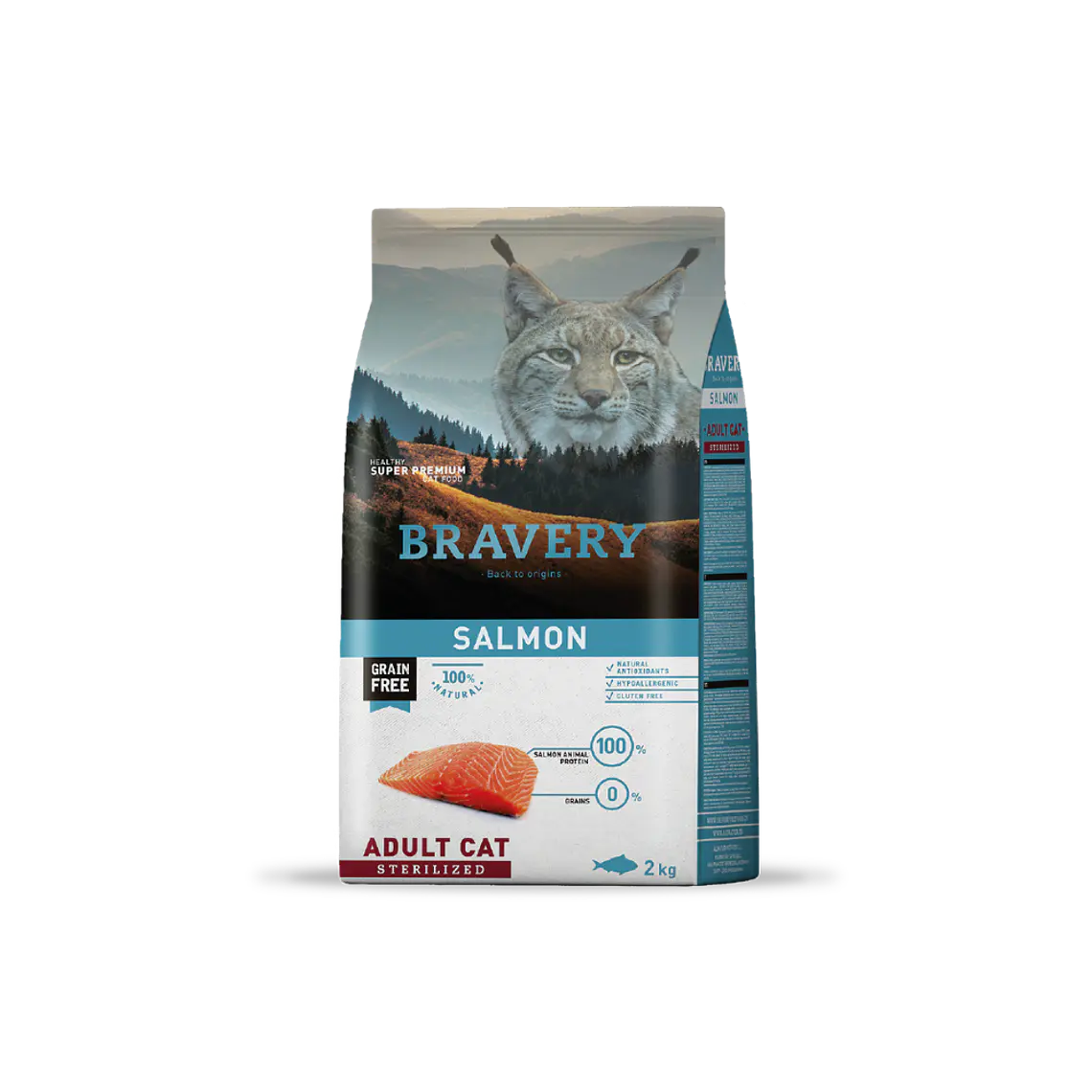 Alimento Bravery Gato Sterilized Salmon - 2kg 1