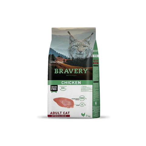 Alimento Bravery Gato Sterilized Pollo - 7kg