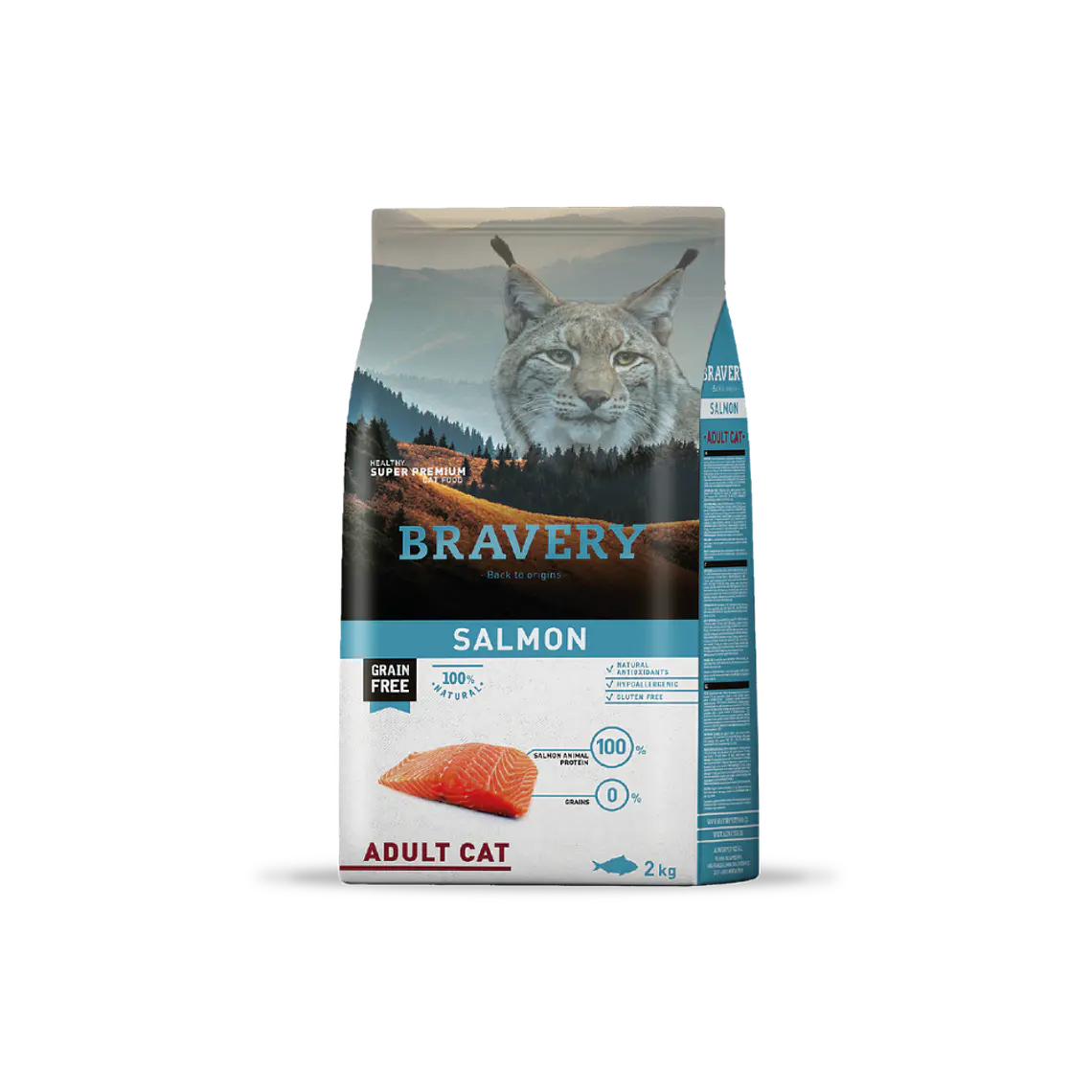 Alimento Bravery Gato Adulto Salmon - 2kg 1