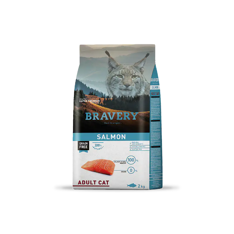 Alimento Bravery Gato Adulto Salmon - 2kg 1