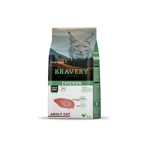 Alimento Bravery Gato Adulto Pollo - 7kg