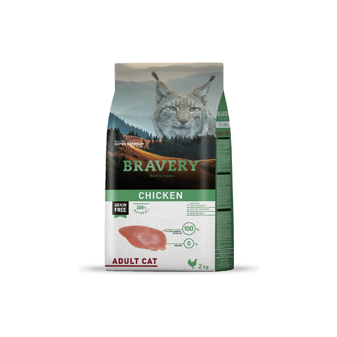 Alimento Bravery Gato Adulto Pollo - 2kg 1