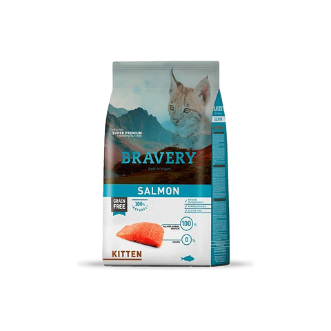 Alimento Bravery Gato Kitten Salmon - 2kg