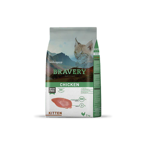 Alimento Bravery Gato Kitten Pollo - 2kg