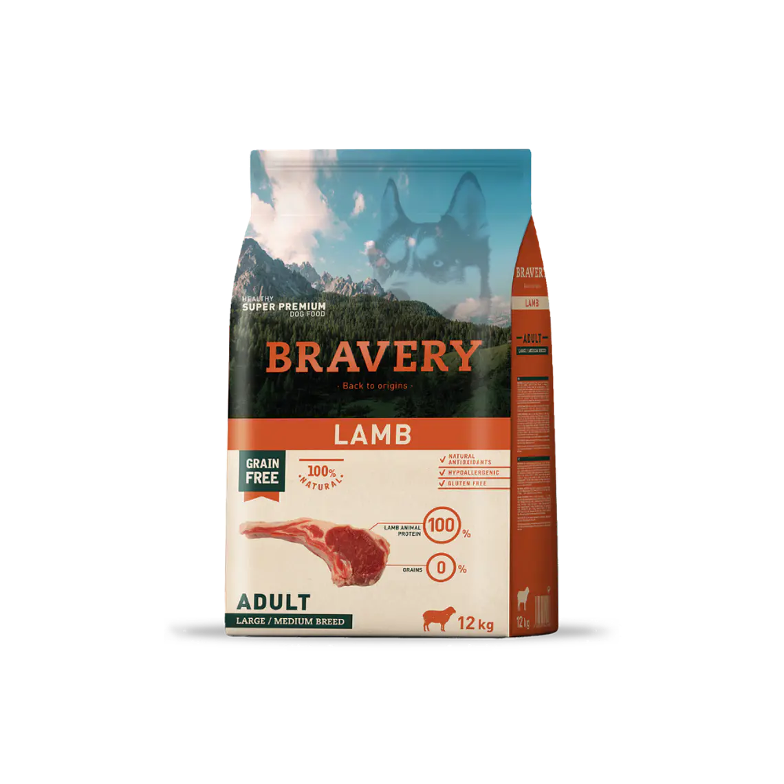 Alimento Bravery Perro Adulto Large Lamb - 12kg 1